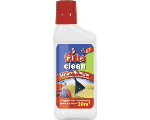 Tuba Clean Teppich Hauptreiniger Konzentrat zur hygienischen Tiefenreinigung für bis zu 30 Quadratmeter Fläche.
