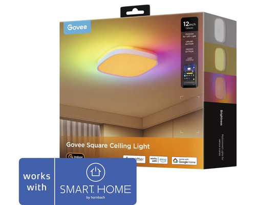 Govee quadratische LED Deckenleuchte Smart Home kompatibel in Produktverpackung