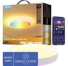 Govee Ceiling Light Pro LED Deckenleuchte mit Smart Home Steuerung und App Funktion in runder Form.