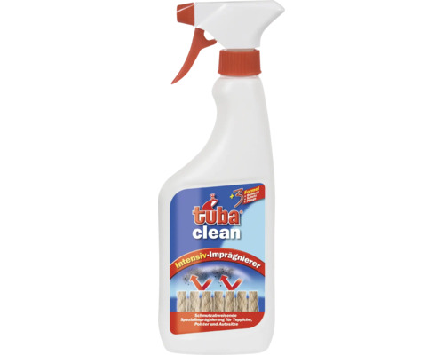 Tuba clean Intensiv-Imprägnierer Sprühflasche zur schmutzabweisenden Behandlung von Teppichen, Polstern und Autositzen.
