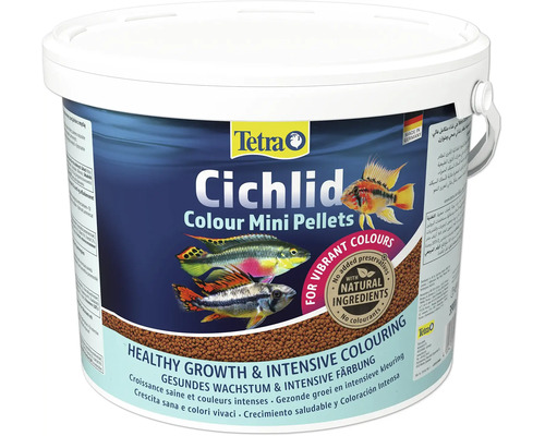 Tetra Cichlid Colour Mini Pellets Fischfutter im Eimer für gesundes Wachstum und intensive Farben