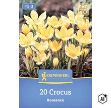 Kiepenkerl Blumenzwiebeln 20 Crocus Romance Frühlingsblüher zur Gartenpflanzung (Image AI modified or generated)
