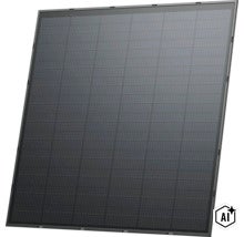 Rechteckiges Photovoltaik Solarmodul mit schwarzem Rahmen (Image AI modified or generated)