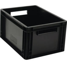 Schwarze Kunststoff Stapelbox für Lagerung und Transport