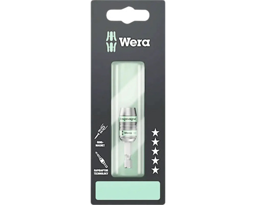 Wera Ringmagnet Bithalter mit Rapidaptor Technologie in Verkaufsverpackung.