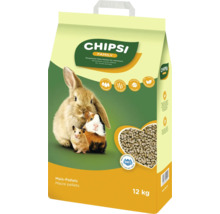 Chipsi Family Mais-Pellets als saugstarke Einstreu für Kleintiere im 12 Kilogramm Beutel