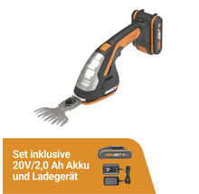 Worx Akku Gras- und Strauchschere mit 20 Volt Akku und Ladegerät