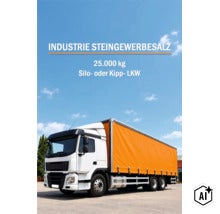 Industrie Steingewerbesalz, 25.000 kg Lieferung per Silo- oder Kipp-LKW (Image AI modified or generated)
