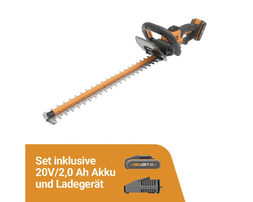 Akku Heckenschere mit 20 Volt und 2,0 Amperestunden Akku sowie Ladegerät