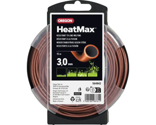 Oregon HeatMax Mähfaden für Rasentrimmer, 3 Millimeter Durchmesser, 15 Meter Länge auf Spule