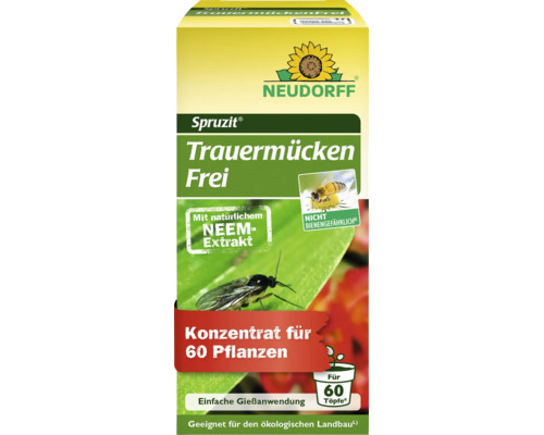 Neudorff Spruzit Trauermücken Frei Konzentrat zur Bekämpfung von Trauermücken an Pflanzen mit Neem Extrakt und Gießanwendung