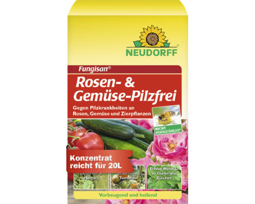 Neudorff Fungisan Rosen- und Gemüse-Pilzfrei Konzentrat gegen Pilzkrankheiten an Pflanzen, ausreichend für zwanzig Liter.