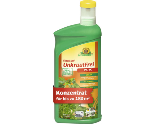 Neudorff Finalsan UnkrautFrei Plus Konzentrat zur Bekämpfung von Unkraut, Giersch, Moos und Algen für bis zu 180 Quadratmeter.