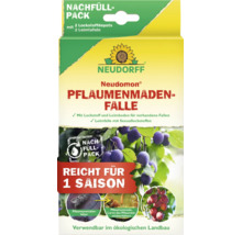 Neudorff Neudomon Pflaumenmadenfalle Nachfüllpack mit zwei Lockstoffdepots und zwei Leimtafeln zur biologischen Schädlingsbekämpfung.