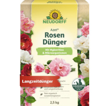 Neudorff Azet Rosendünger, organischer Langzeitdünger mit Mykorrhiza und Mikroorganismen für Rosen, 2,5 Kilogramm Beutel.