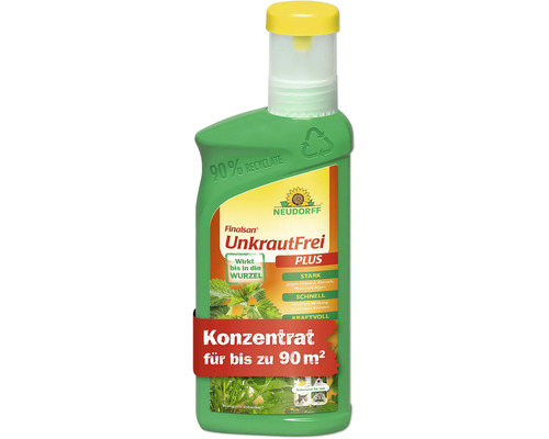 Neudorff Finalsan UnkrautFrei PLUS Konzentrat zur Unkrautbekämpfung in einer Kunststoffflasche aus 90 Prozent Recylat