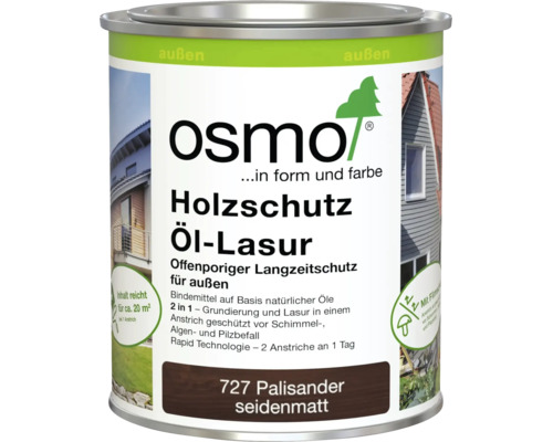 Osmo Holzschutz Öl-Lasur für den Außenbereich 727 Palisander seidenmatt in einer Dose