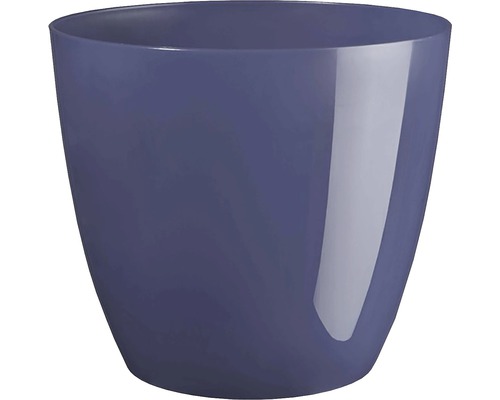 Blauer Pflanztopf aus Kunststoff