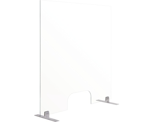 Spuckschutz aus Acrylglas mit Metalfuß