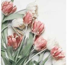 Arrangement aus Tulpen mit Wassertropfen