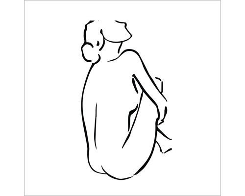 Glasbild Figure Lines V 30x30 cm