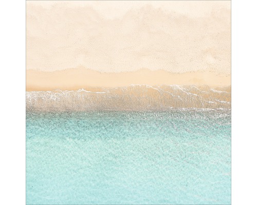 Glasbild Beach Topview 20x20 cm Glasbild Beach Topview 20x20 cm