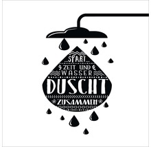 Dekoration mit dem Text Sparen Sie Zeit und Wasser Duschen Sie zusammen