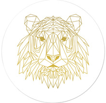 Geometrisches Tigerkopf-Design