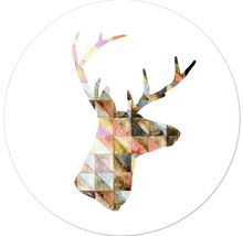 Illustration eines Hirsches mit Dreiecksmuster