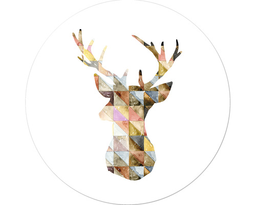 Glasbild rund Deer II Ø 50 cm