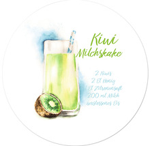 Glasbild rund Kiwi Shake Ø 50 cm