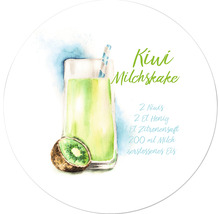 Glasbild rund Kiwi Shake Ø 20 cm