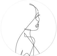 Illustration einer Frau im Strichzeichnungsstil