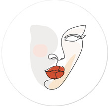 Grafik einer Frau mit Linienkunst