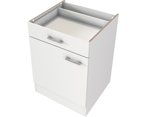 Weißer Unterschrank mit Schublade für Küchen oder Badezimmer