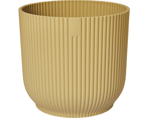 Übertopf Elho Vibes fold Kunststoff Ø 16,1 cm H 14,8 cm buttergelb Gerippter Pflanztopf für den Innenbereich