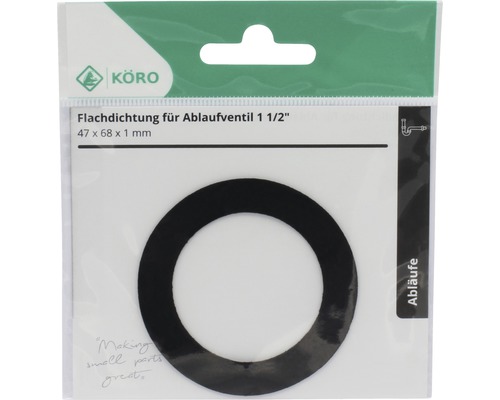 Körö Flachdichtung für Ablaufventil, 47 x 68 x 1 Millimeter