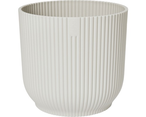 Übertopf elho Vibes fold Kunststoff Ø 22 cm H 20,1 cm seidenweiß Gerippter Pflanztopf