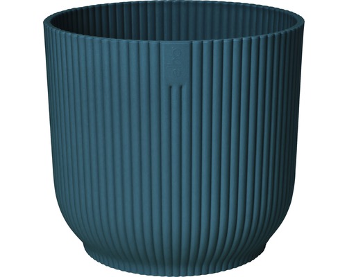 Übertopf elho Vibes fold Kunststoff Ø 22 cm H 20,1 cm tiefes blau Gerippter Pflanztopf