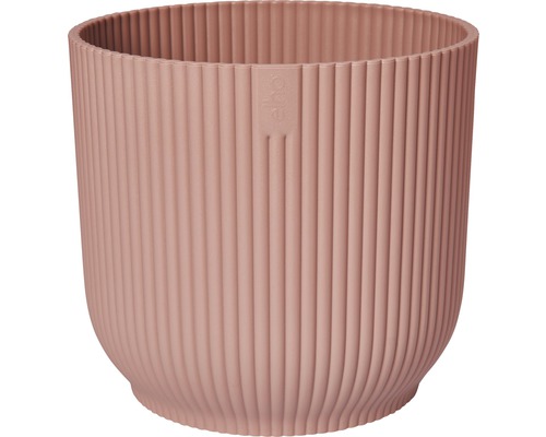 Übertopf elho Vibes fold Kunststoff Ø 22 cm H 20,2 cm zartrosa Gerillter Pflanztopf aus Kunststoff