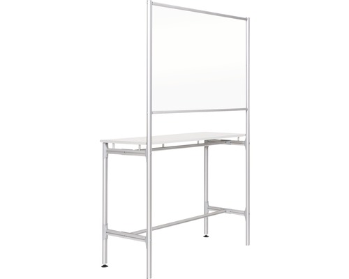 Stehtisch mit Aufsatz und Gestell aus Metall