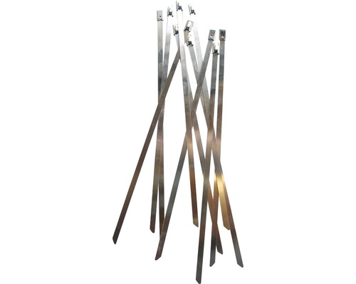 10 Edelstahl Kabelbinder V2A – 330 Mm Lang, Hitzebeständig, Für Hitzeschutzband & Kabel
