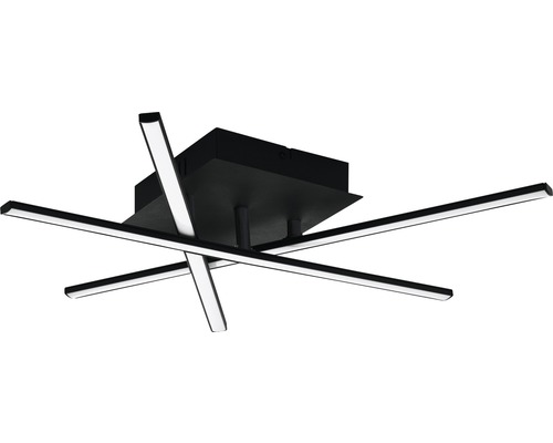 Schwarze LED Deckenleuchte mit linearem Design