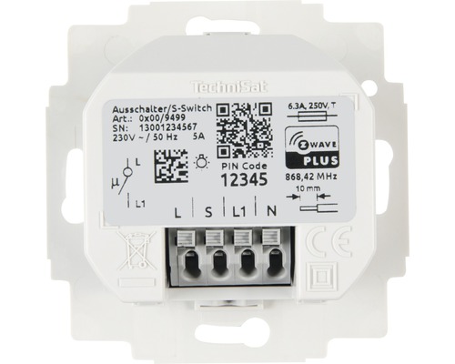 TechniSat Schalter Rückseite mit technischer Information
