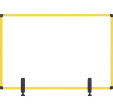 Gelbes Schutzschild mit Befestigung