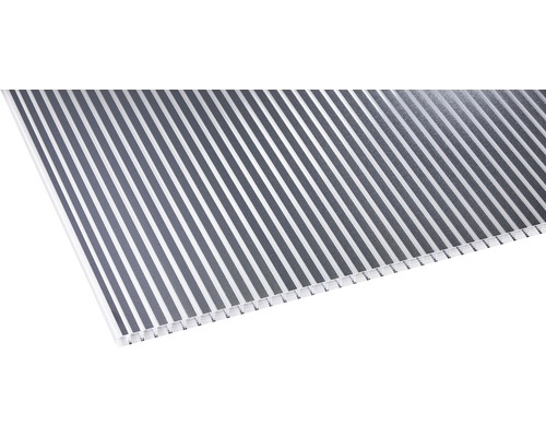 Gutta Polycarbonat Hohlkammerplatte/Stegplatte 20-16 ZEBRAPLATTE anthrazit 2000 mm x 980 mm x 16 mm