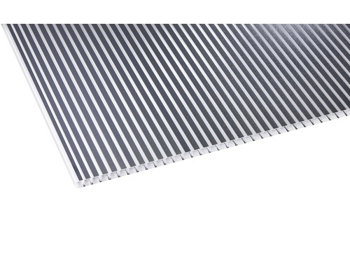 Gutta Polycarbonat Hohlkammerplatte/Stegplatte 20-16 ZEBRAPLATTE anthrazit 6000 x 980 x 16 mm