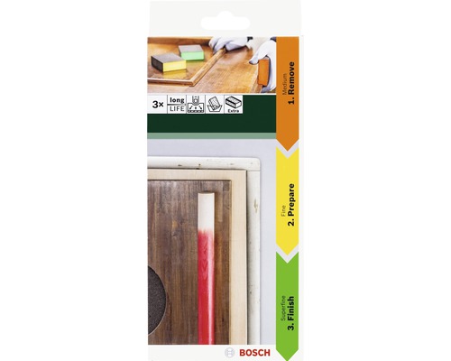 Bosch Schleifpad-Set zum Entfernen, Vorbereiten und Veredeln von Oberflächen