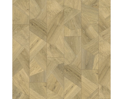 Holzboden mit geometrischem Muster