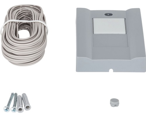 Komponenten für Schalter und Steckdosen inklusive Kabel, Schrauben und Dübel